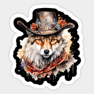 Watercolor Boho Fox #2 Sticker